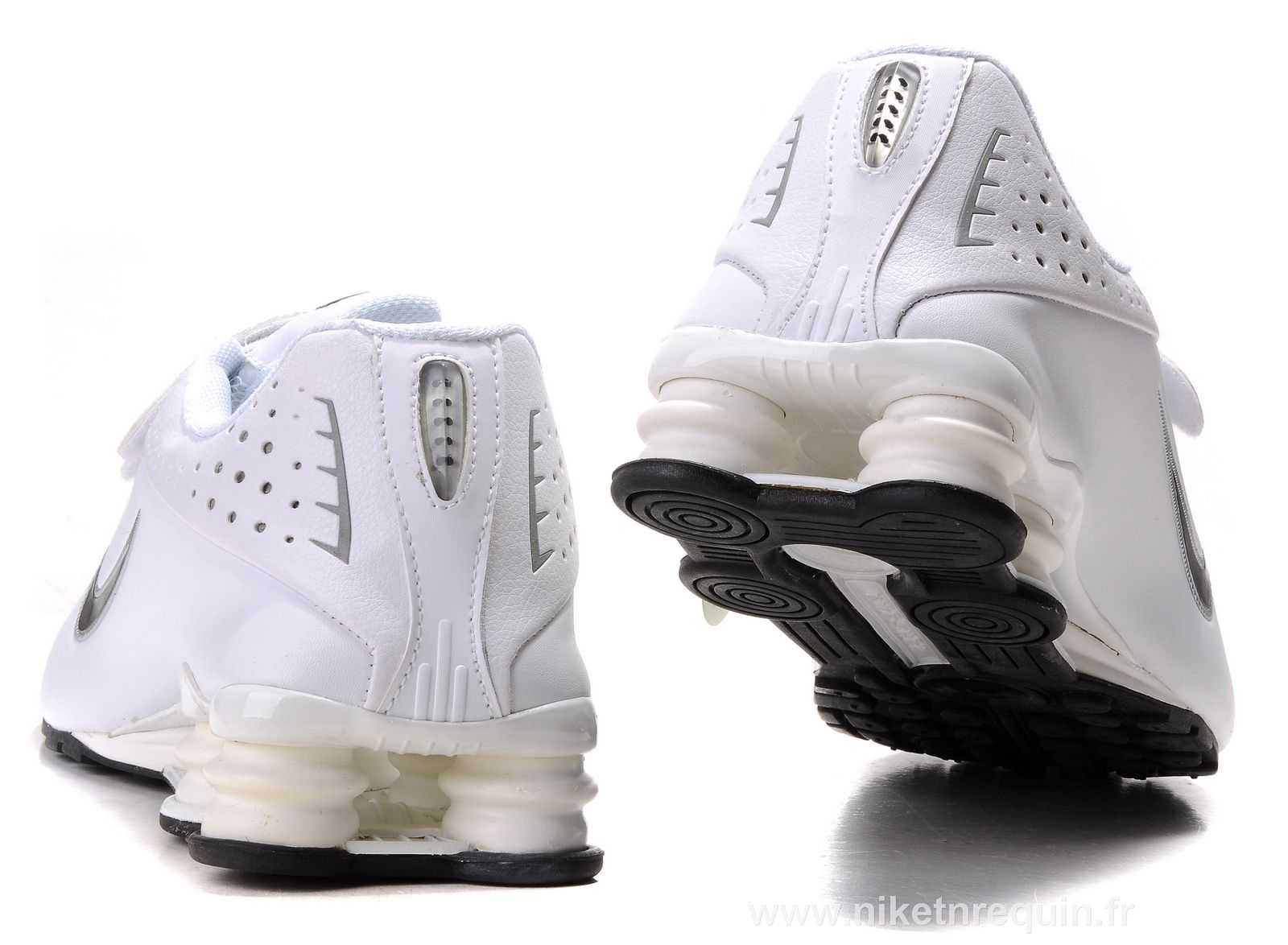 Blancs Nike Shox R4 Avec Strapes
